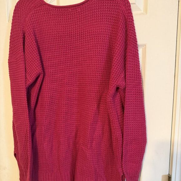 NWT Zenana Pink Honeycomb Cardigan Sweater - Picture 2 of 4